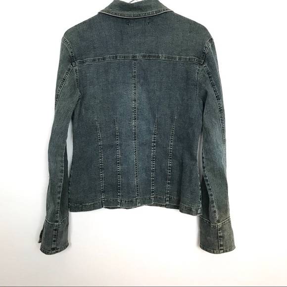 Miste Blue Denim Jacket Button Closure Pockets M - Picture 5 of 8